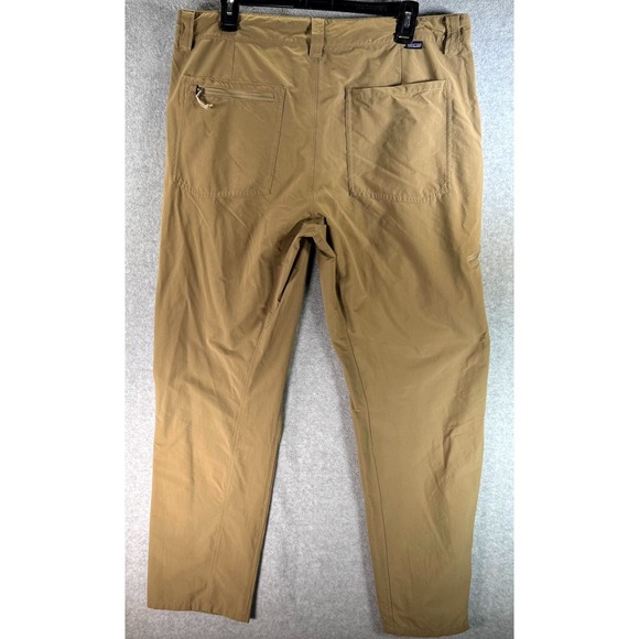 Patagonia Quandary Hiking Pants Men 36 Brown Stretch Zipped Pockets Straight Leg - Picture 8 of 13